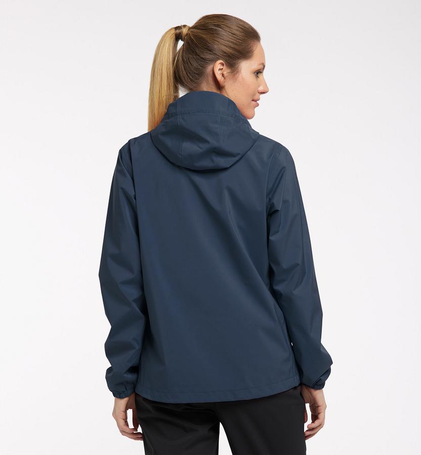 Haglöfs Womens Buteo Windbreaker Dark Blue New Zealand 71849VPDQ
